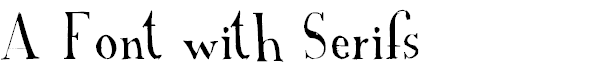 A Font With Serifs