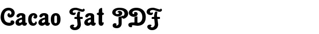 Cacao Fat PDF