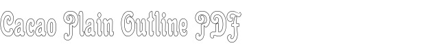 Cacao Plain Outline PDF