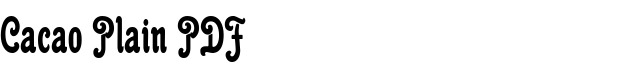 Cacao Plain PDF