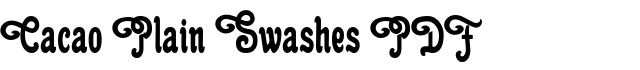 Cacao Plain Swashes PDF