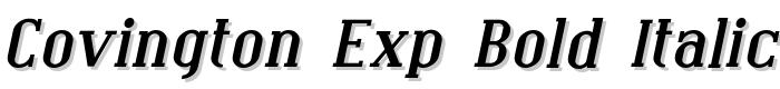 Covington Exp, Bold Italic