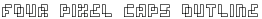 four pixel caps outline