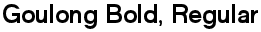 Goulong Bold, Regular