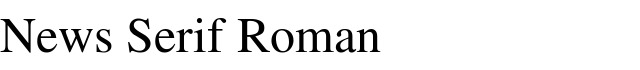 News Serif Roman