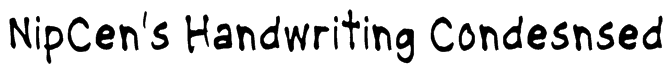 NipCen's Handwriting Condesnsed