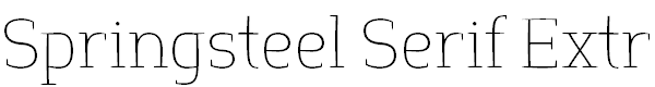 Springsteel Serif