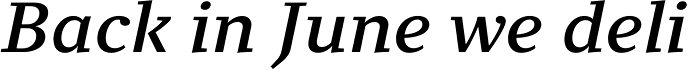 Clara Serif Medium Italic