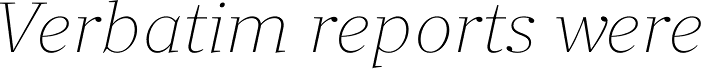 Clara Serif Thin Italic