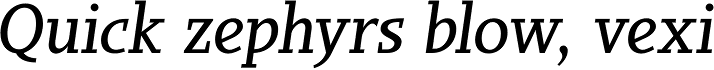 Sky Serif Medium Italic