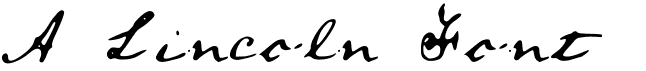 A Lincoln Font