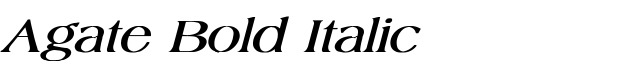 Agate Bold Italic