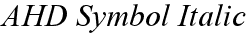 AHD Symbol Italic