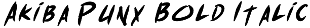 Akiba Punx Bold Italic