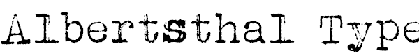 Albertsthal Typewriter
