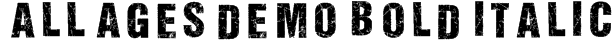 ALL AGES DEMO Bold Italic