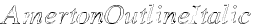 Amerton Outline Italic