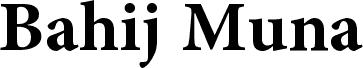 Bahij Muna Black