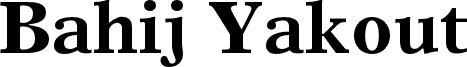 Bahij Yakout Bold