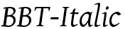 BBT-Italic