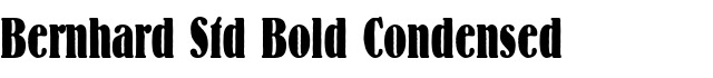 Bernhard Std Bold Condensed