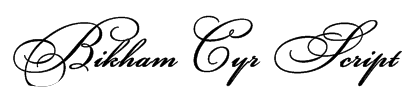 Bikham Cyr Script