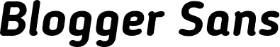 Blogger Sans Bold Italic