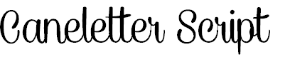 Caneletter Script Personal Use