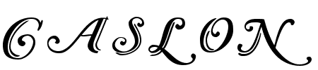 Caslon Initials Calligraphic
