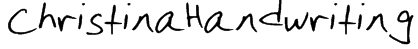 Christina Handwriting