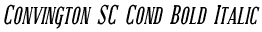 Convington SC Cond Bold Italic