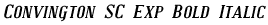 Convington SC Exp Bold Italic