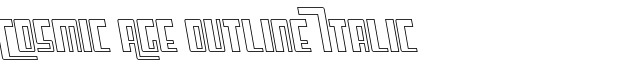 Cosmic Age Outline, Italic