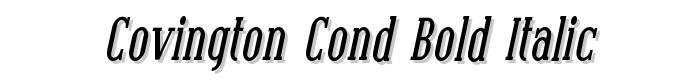 Covington Cond, Bold Italic