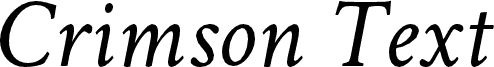 Crimson Text Italic