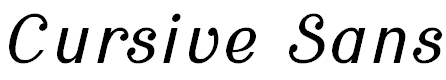 Cursive Sans