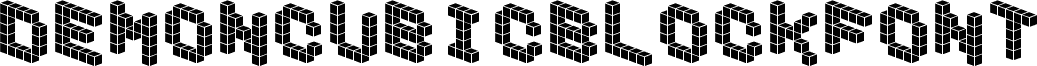 DemonCubicBlockFont Tile