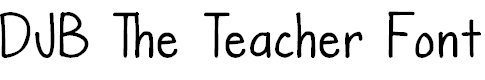 DJB The Teacher Font
