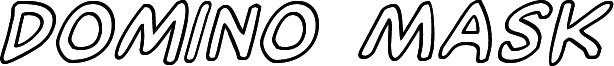 Domino Mask Outline Italic