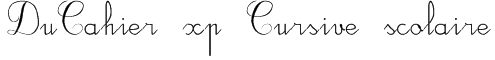 DuCahier xp Cursive scolaire