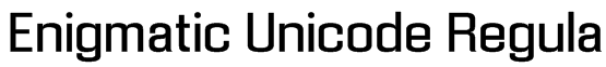 Enigmatic Unicode Regula