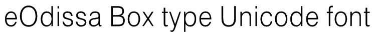 eOdissa Box type Unicode font