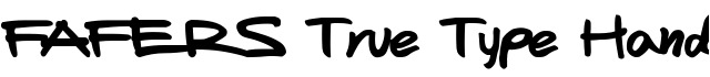 FAFERS True Type Handwriting Font