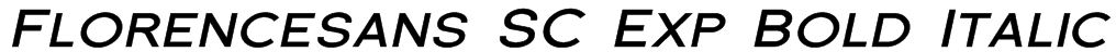 Florencesans SC Exp Bold Italic