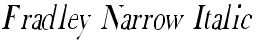 Fradley Narrow Italic