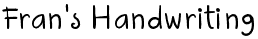Fran's Handwriting