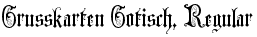 Grusskarten Gotisch