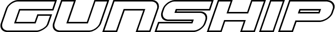 Gunship Outline Italic