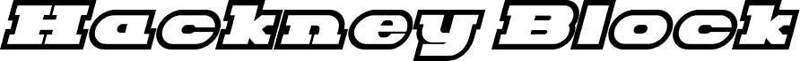 Hackney Block Outline Italic