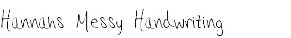 Hannahs Messy Handwriting